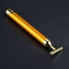Gold Facial Massage Roller – Electric Vibration Lifting & Toning Bar
