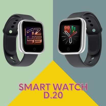 D20 Bluetooth Smart Watch – Fitness Tracker with Heart & Health Monitoring