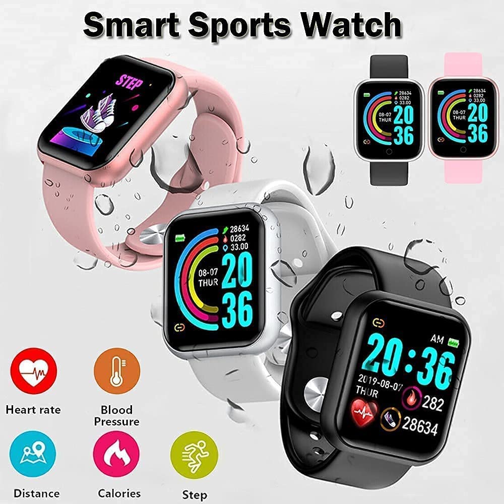 D20 Bluetooth Smart Watch – Fitness Tracker with Heart & Health Monitoring