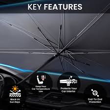 Foldable Sun Shade Umbrella for Car – Anti-UV, Heat-Resistant Windshield Cover